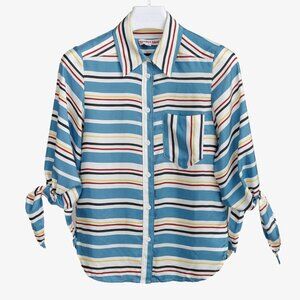 See by Chloe Multicolour Stripes Silk Blouse